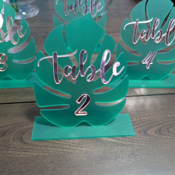Monsterra leaf table numbers, Parties - Picture 4 of 8